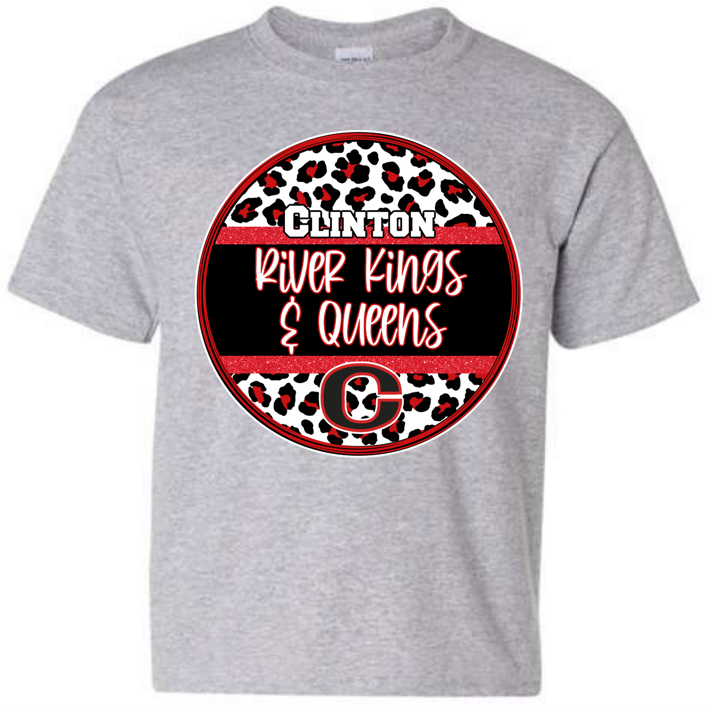 Clinton Cheetah Circle Design Tall