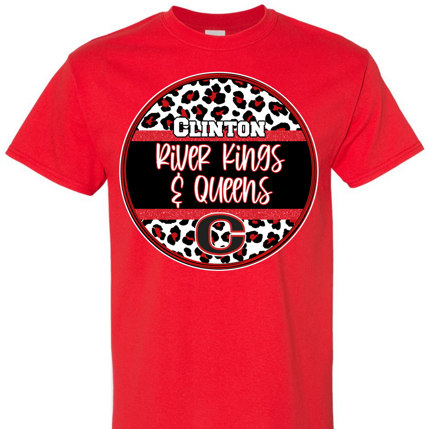 Clinton Cheetah Circle Design Tall